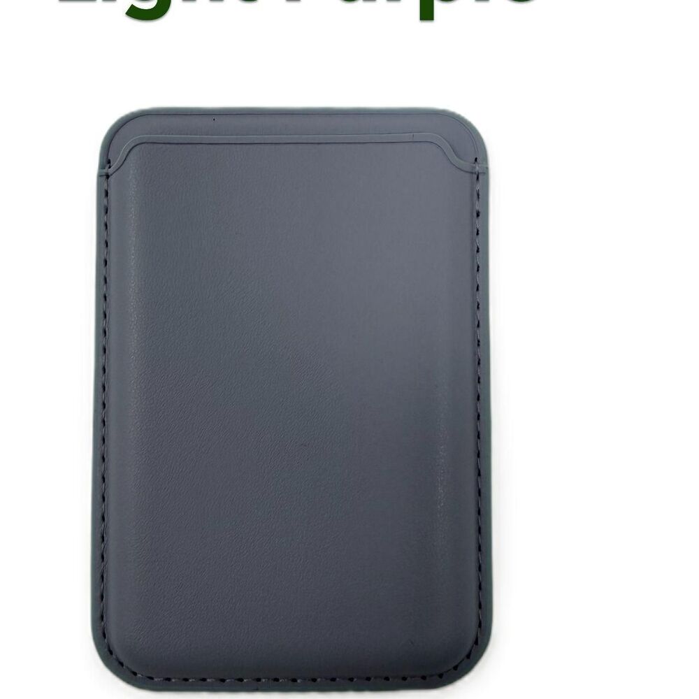 Polyurethane Leather IPhone Back Card Case Wallet for Iphone Light Purple